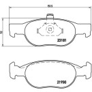 Brembo | Bremsbelagsatz, Scheibenbremse | P 23 125