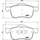 Brembo | Bremsbelagsatz, Scheibenbremse | P 86 016
