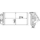 Mahle | Wärmetauscher, Innenraumheizung | AH 215 000S