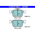 ATE 13.0470-7293.2 Bremsbelagsatz, Scheibenbremse ATE Ceramic ATE 13.0470-7293.2 Bremsbelagsatz, Scheibenbremse ATE Ceramic