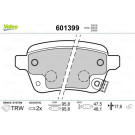 Valeo | Bremsbelagsatz, Scheibenbremse | 601399