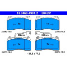 13.0460-4991.2 Bremsbelagsatz, Scheibenbremse
