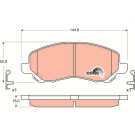 GDB3287 Bremsbelagsatz, Scheibenbremse COTEC