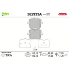 Valeo | Bremsbelagsatz, Scheibenbremse | 302933A