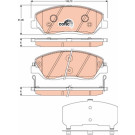 GDB3418 Bremsbelagsatz, Scheibenbremse COTEC GDB3418 Bremsbelagsatz, Scheibenbremse COTEC