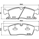 Hella Pagid | Bremsbelagsatz, Scheibenbremse | 8DB 355 019-621