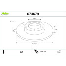 673679 Bremsscheibe COATED