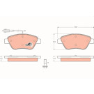 TRW Bremsbelagsatz, Scheibenbremse COTEC GDB1482