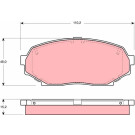 TRW | Bremsbelagsatz, Scheibenbremse | GDB1028