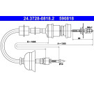 24.3728-0818.2 Seilzug, Kupplungsbetätigung