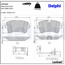 Delphi | Bremsbelagsatz, Scheibenbremse | LP2226