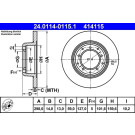 ATE | Bremsscheibe | 24.0114-0115.1