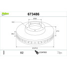673486 Bremsscheibe COATED