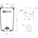 FEBI BILSTEIN 45430 Federbalg, Luftfederung