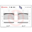 Brembo | Bremsbelagsatz, Scheibenbremse | P 68 012