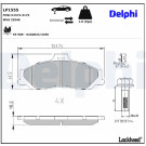 Delphi | Bremsbelagsatz, Scheibenbremse | LP1555 Delphi | Bremsbelagsatz, Scheibenbremse | LP1555