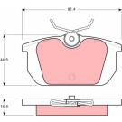TRW | Bremsbelagsatz, Scheibenbremse | GDB466