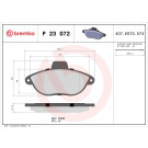 Brembo | Bremsbelagsatz, Scheibenbremse | P 23 072