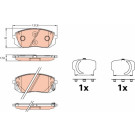 GDB3642 Bremsbelagsatz, Scheibenbremse GDB3642 Bremsbelagsatz, Scheibenbremse