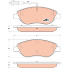 GDB1855 Bremsbelagsatz, Scheibenbremse COTEC GDB1855 Bremsbelagsatz, Scheibenbremse COTEC