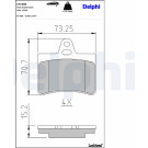 Delphi | Bremsbelagsatz, Scheibenbremse | LP1680