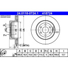 24.0118-0724.1 Bremsscheibe 24.0118-0724.1 Bremsscheibe