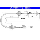 24.3728-0337.2 Seilzug, Kupplungsbetätigung 24.3728-0337.2 Seilzug, Kupplungsbetätigung