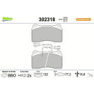 Valeo Bremsbelagsatz, Scheibenbremse ESSENTIAL 302318