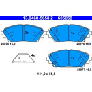 ATE | Bremsensatz, Scheibenbremse | 24.0125-0208.1 + 13.0460-5658.2