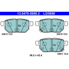 Bremsbelagsatz, Scheibenbremse ATE Ceramic 13.0470-5690.2