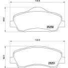 Brembo | Bremsbelagsatz, Scheibenbremse | P 61 138