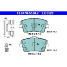 Bremsbelagsatz, Scheibenbremse ATE Ceramic 13.0470-5520.2