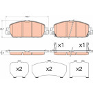 GDB3615 Bremsbelagsatz, Scheibenbremse GDB3615 Bremsbelagsatz, Scheibenbremse