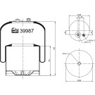 FEBI BILSTEIN 39987 Federbalg, Luftfederung FEBI BILSTEIN 39987 Federbalg, Luftfederung