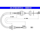 24.3728-0519.2 Seilzug, Kupplungsbetätigung