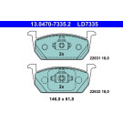 Bremsbelagsatz, Scheibenbremse ATE Ceramic 13.0470-7335.2