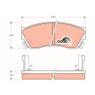 GDB883 Bremsbelagsatz, Scheibenbremse COTEC GDB883 Bremsbelagsatz, Scheibenbremse COTEC
