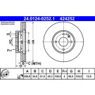 ATE | Bremsscheibe | 24.0124-0252.1