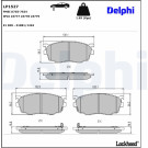 Delphi | Bremsbelagsatz, Scheibenbremse | LP1527 Delphi | Bremsbelagsatz, Scheibenbremse | LP1527