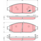 GDB4136 Bremsbelagsatz, Scheibenbremse COTEC GDB4136 Bremsbelagsatz, Scheibenbremse COTEC