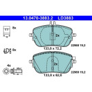 Bremsbelagsatz, Scheibenbremse ATE Ceramic 13.0470-3883.2