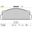 Valeo | Bremsbelagsatz, Scheibenbremse | 598088