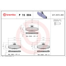 P 15 004 Bremsbelagsatz, Scheibenbremse PRIME LINE