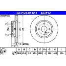 ATE | Bremsscheibe | 24.0123-0112.1