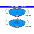 ATE | Bremsensatz, Scheibenbremse | 24.0113-0161.1 + 13.0460-7051.2
