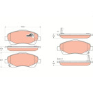 TRW | Bremsbelagsatz, Scheibenbremse | GDB3336