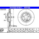 ATE | Bremsscheibe | 24.0322-0150.1