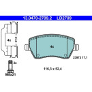 Bremsbelagsatz, Scheibenbremse ATE Ceramic 13.0470-2709.2