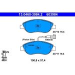 ATE 13.0460-3984.2 Bremsbelagsatz, Scheibenbremse ATE 13.0460-3984.2 Bremsbelagsatz, Scheibenbremse