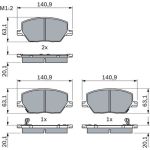 BOSCH 0 986 424 841 Bremsbelagsatz, Scheibenbremse BOSCH 0 986 424 841 Bremsbelagsatz, Scheibenbremse